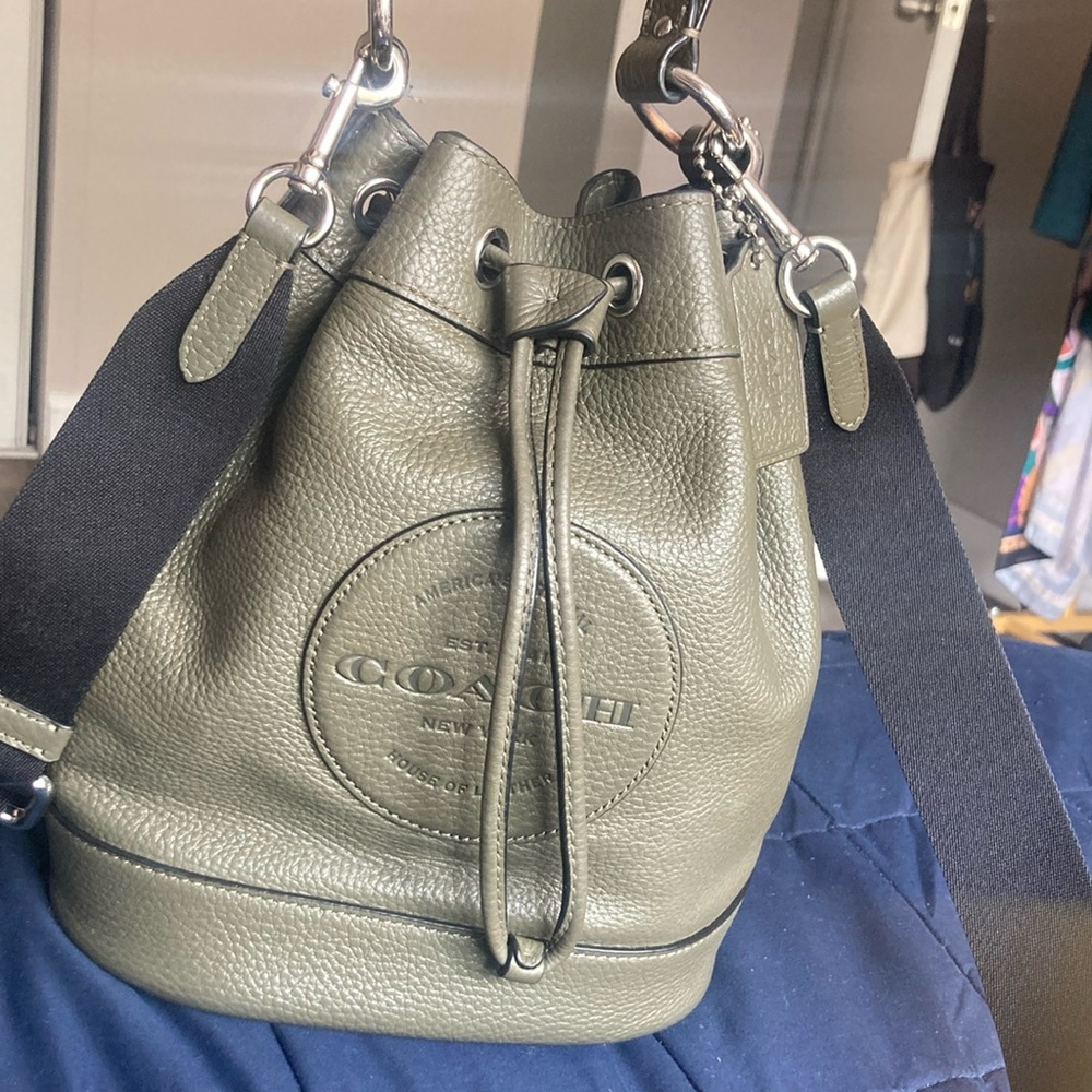 Coach Olive Green Bucket Bag